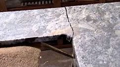 Broken Granite Countertop Before & After Being REPAIRED!