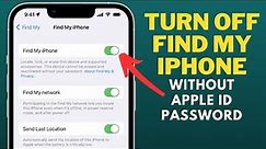 How To Turn Off Find My iPhone Without Apple ID Password !! Turn Off FMI Without Password