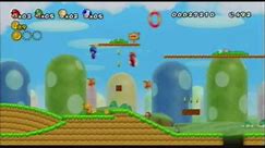 New Super Mario Bros. Wii (4-players playthrough) Part 1
