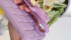 Romantic purple girly phone case with giraffe cute wristband