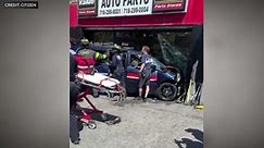 Car crashes into Bronx building; 1 person seriously hurt