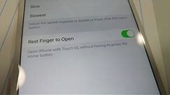 iOS 10 "Rest Finger to Open" setting for fingerprint scanner to unlock w/o pressing Home button