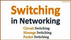 Switching Techniques in Networking (Circuit Switching, Message Switching, Packet Switching)