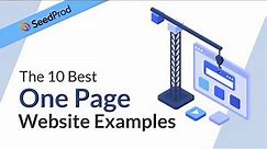 10 Best One Page Website Examples to Try Today