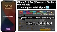 iPhone 6s Passcode Disable icloud Bypass With Signal By Unlocktool || Iphone 6s Disabled Bypass