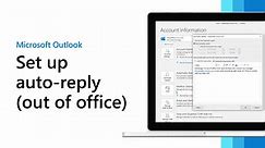 Set-up auto-reply (out of office)