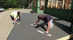How To Pour A Colored Concrete Floor (Charcoal Color)