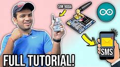 Arduino Projects | How to Send & Receive Text Messages (SMS) Using Arduino Uno & SIM900A GSM Module
