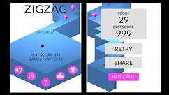 ZIGZAG by KetchApp Review | iOS App Gameplay & Beat Your High Score (iPhone, iPad)