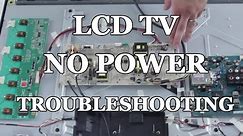 LCD TV Repair - No Power, Power Supply Common Symptoms & Solutions - How to Replace Power Supply