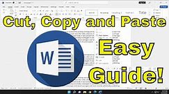 How to Cut, Copy, and Paste in Microsoft Word [Tutorial]