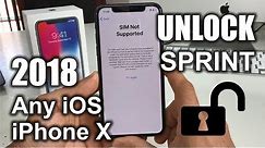 How To Unlock iPhone X From Sprint to Any Carrier