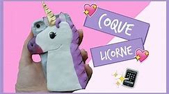 Tuto fimo coque de téléphone licorne / phone case unicorn polymer clay