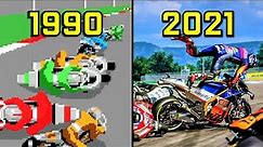 Evolution of CRASHES in MotoGP Games 1990-2021