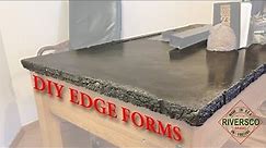 DIY Concrete Countertop Desk, Custom Edge Effects