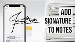 How to Add Signature in iPhone Notes