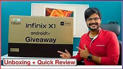 Infinix X1 40 Inch (2021 Model) FULL HD LED TV Unboxing and Giveaway | Best Smart TV Under 20000