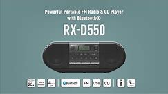 Panasonic Powerful Portable Radio RX-D550 with CD, Bluetooth® and USB