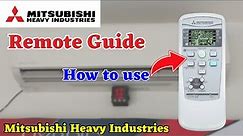 Mitsubishi AC Remote Demo ⚡ How to Use Mitsubishi Air Conditioner Remote
