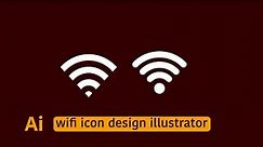 illustrator wifi symbol tutorial | wireless icon design | illustrator cut path EASY way