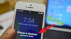 How to fix any disabled iphone | how to unlock disabled iphone