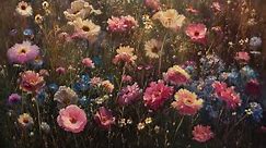 Vintage Floral Free Tv Art Wallpaper Screensaver Home Decor Samsung Oil Painting Digital Wildflower
