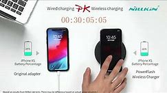 PowerFlash wireless charger - wired VS wireless charging test on iPhone XS