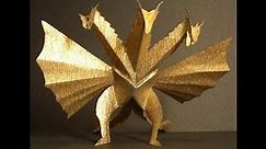 King Ghidorah of Kiriorigami paper craft