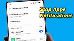 How To Turn Off App Notifications On Android | Stop Notifications