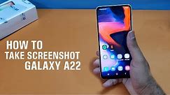 Samsung Galaxy A22 (4G/5G) - How To Take a Screenshot!