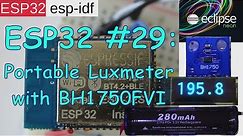 ESP32 #29: portable luxmeter with BH1750FVI