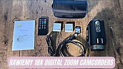 Rawiemy ‎Raw-1308 4K Video Camera Camcorder 48MP Review & User Manual | 18X Digital Zoom Camcorders