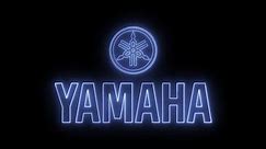 Yamaha logo with neon lights. Editorial animation.