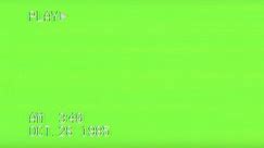 VHS Green Screen Chroma Key VCR Tape Overlay Video Effect Footage Retro 80s