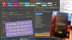 IPHONE X IOS 16.2 PASSCODE FULL BYPASS DONE WITHOUT ICLOUD BY UNLOCK TOOL #IPHONEBYPASS #PASSCODE