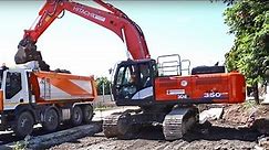 Hitachi ZX350LCN-6 excavator on international railway project