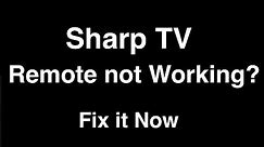 Sharp Remote Control not working - Fix it Now