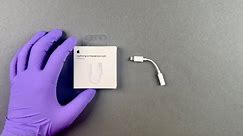 Apple iPhone Lightning to 3.5 mm Headphone Jack Adapter Unboxing - ASMR
