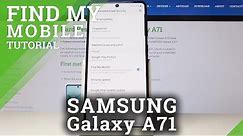 How to Use Find My Mobile Feature in SAMSUNG Galaxy A71 – Activate FMM
