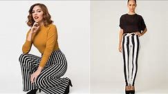 black and white striped pants outfit ideas