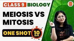 Meiosis vs Mitosis One Shot in 10 Mins🔥| Cell Division-The Fundamental Unit of Life Class 9#Cbse2024