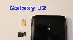 Galaxy J2 How inset and remove SIM card and SD Card