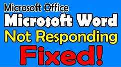[Fixed] How To Fix Microsoft Word Is Not Responding, Starting Or Opening On Windows 10
