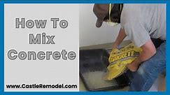 How To Mix Concrete
