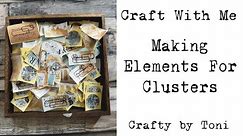 #craftwithme…………MAKING ELEMENTS FOR CLUSTERS…………#junkjournals #timholtz
