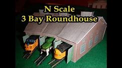 Making Printable ( N SCALE ) 3 Bay Train Roundhouse