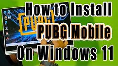 How to Install PUBG Mobile on Windows 11 | Apps & Games Installation