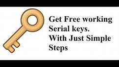 How to get free Serial Keys for any Software