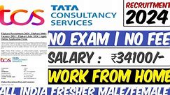 TCS Recruitment 2024| TCS hiring Freshers | TCS Work From Home Jobs | TCS OFF Campus Placements