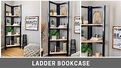 Simple DIY Ladder Bookcase for Beginner Woodworkers | Handmade Haven